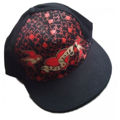 casquette noir rockabilly true love hirondelle as de pique