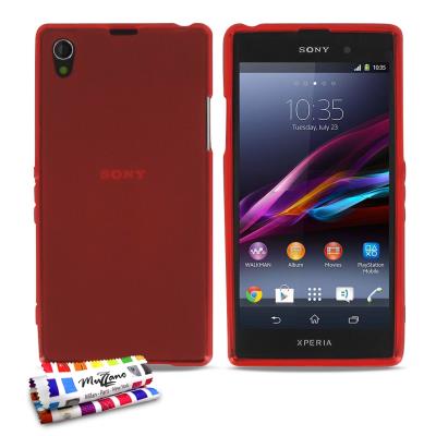 Coque Souple ORIGINAL Ultra Fine Rouge Le Glossy Hybrid de MUZZANO pour SONY XPERIA Z1