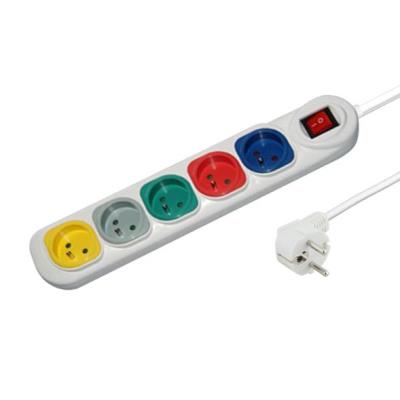 Esperanza power strip 5 sockets switch sécurité câble de 1,5 m colorée elk104 - 5901299913833