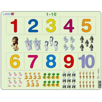 Puzzle apprendre les numéros puzzle éducatif Larsen de 1 à 10 Maternelle Enfants