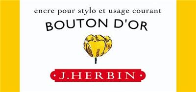 Herbin - Encre Traditionnelle à stylo en Flacon D 30ml - Jaune bouton d'Or