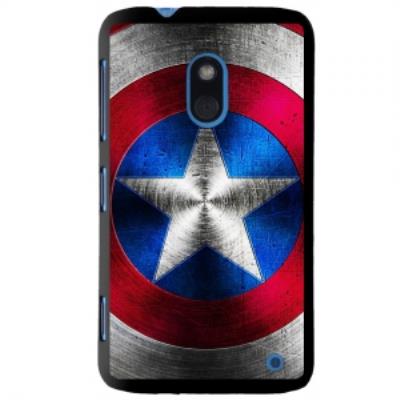 Coque noire pour Lumia 620 motif bouclier capitaine américain