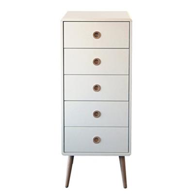 Steens group 3600050050000f commode à 5 tiroirs mdf verni blanc 41 x 40 x 105 cm