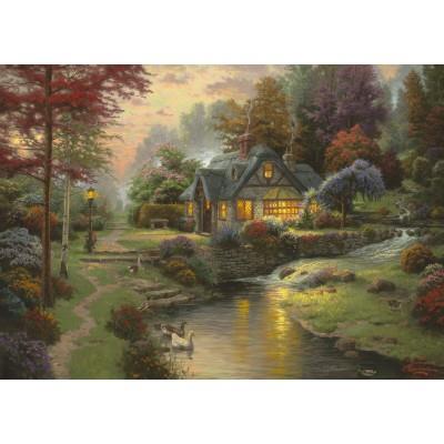 Puzzle 1000 pièces thomas kinkade : calme vespéral schmidt