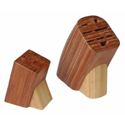Dm creation 00052 bloc pour 6 couteaux à steak bambou bicolore