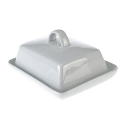 axentia 811175 beurrier en porcelaine blanc