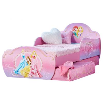 Lit Enfant avec rangement P'tit Bed Design Disney Princesses - Dim : 143 x 77 x 63cm -PEGANE-