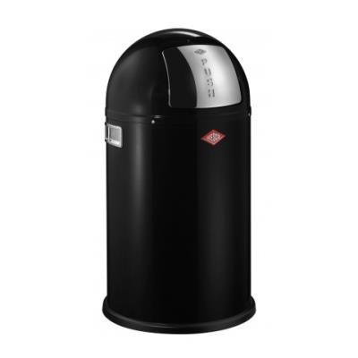 Poubelle à clapet Pushboy noire 22 L