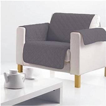 Douceur dInt/érieur 1605235 Prot/ège fauteuil matelass/é gris 165 x 179 cm