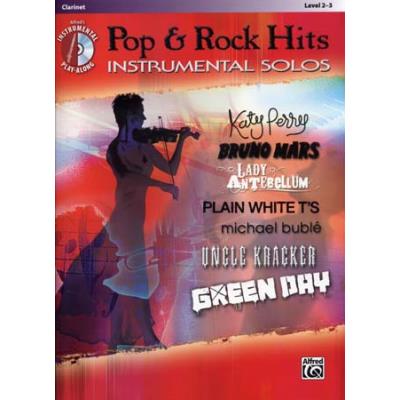 Partitions variété, pop, rock... ALFRED PUBLISHING POP & ROCK HITS INSTRUMENTAL SOLOS CLARINET + CD Vents