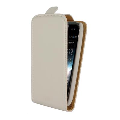 SWISS CHARGER Etui filp PU gris pour Wiko Cink Slim