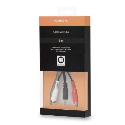 Câble Jack mâle/RCA mâle D2 Diffusion