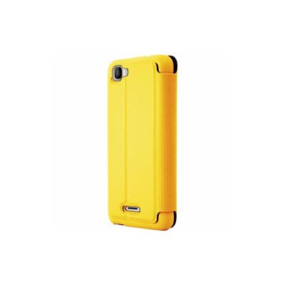 Étui flip case pour wiko kite jaune mocca design erwikit1 jaune