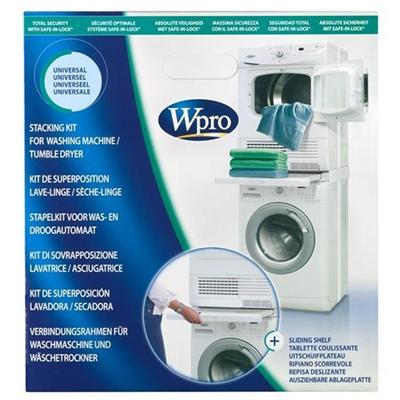 Wpro kit de superposition avec tablette pour machine a laver sks100