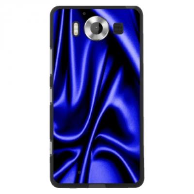 Coque souple pour Microsoft Lumia 950 avec impression Motifs soie drapée bleu