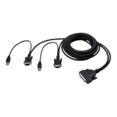 Belkin OmniView Dual Port Cable, USB - toetsenbord / video / muis (TVM) kabel - 3.7 m - B2B