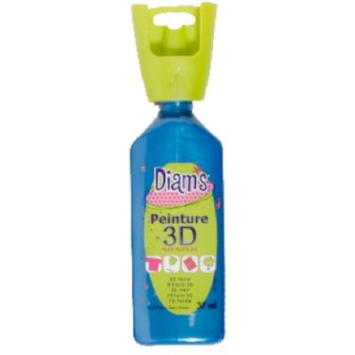 Peinture Diam's 3D 37 ml - Nacré - Bleu Méditerranée - Diam's