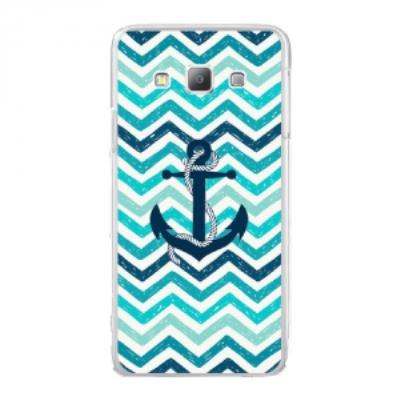 Coque rigide transparente pour Samsung Galaxy A7 avec impression Motifs ancre