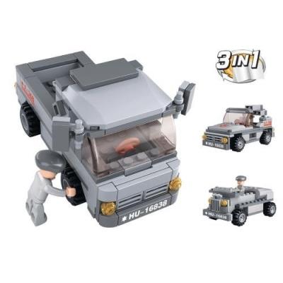 Jeu de construction Sluban Elements Aircraft Carrier Series Troop Transporter 3-In-1