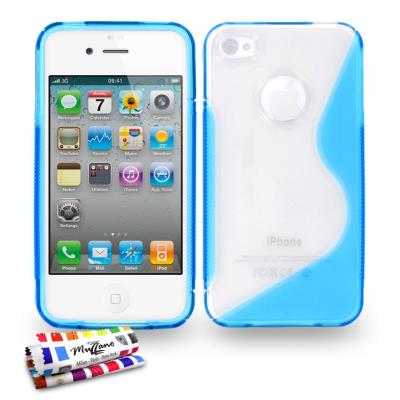 Coque Ultra Fine Bleu lagon , Le S, Hybrid ORIGINALE de MUZZANO pour APPLE IPHONE 4