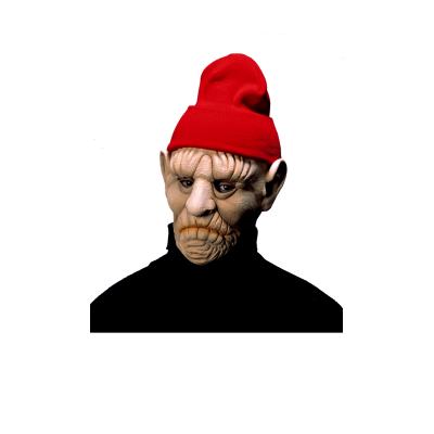Masque Latex Vieil Homme Avec Bonnet Rouge