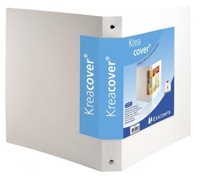 Classeur Exacompta personnalisable 4 annx polypro 32x26,8cm Kreacover Dos 40mm Blanc