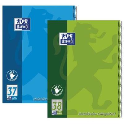 Oxford 1x cahier spirale à droite pour gauchers, a4+ ligné 80 pages 90g perf 4 trous 100050404