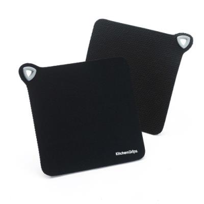 Duncan 110304-10 lot de 2 maniques / dessous de plat 18 cm néoprène noir