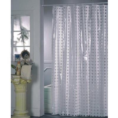 Msv 140270 rideau de douche pvc blanc à pois 180 x 200 x 0,1 cm