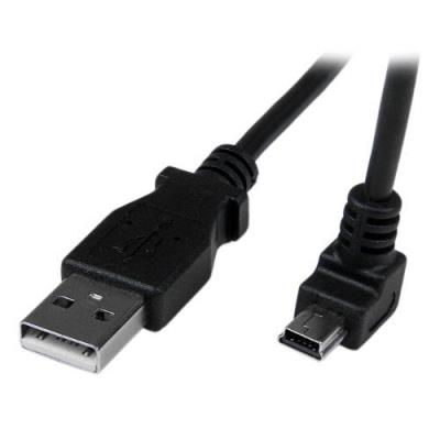 Startech Câble Mini Usb 2 M - A Vers Mini B Coudé 90° Vers Le Bas - Câble Usb Mini B Angle Coude Vers Le Bas - Noir 2M
