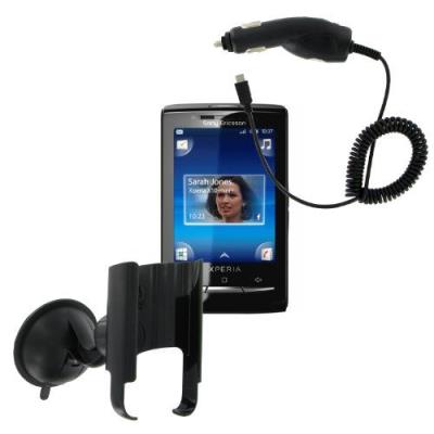 Kit De Navigation Par Satellite Pour Voiture Avec Porte-Téléphone Ventouse Et Chargeur Allume-Cigare Pour Sony Ericsson Mini Noir