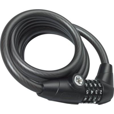 Abus key combo 1650 185 antivol à câble spiral noir 185 cm