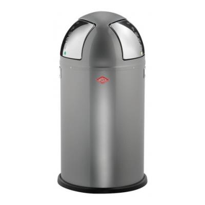 Poubelle à clapet Double argenté 50 L (2 x 25 L)