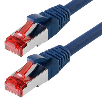Patchcable s ftp (pimf) cat 6 bleue 0,25m - patchcable avec schmalem knickschutz helos 117982