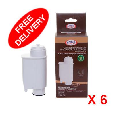 Lot de 6 Cartouche filtrante pour Technologie BRITA Water Saeco Intenza