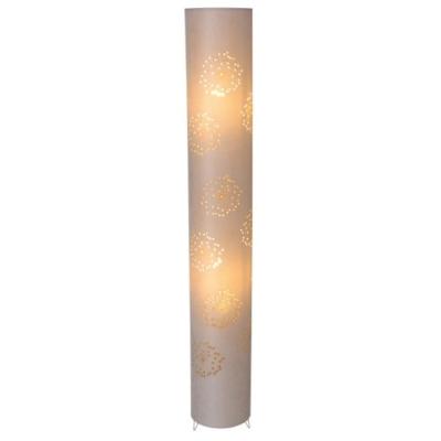 LAMPE SUR PIED FIREWORK EN MÉTAL ET TISSU FONCTIONNANT 18 X 120 CM IVOIRE