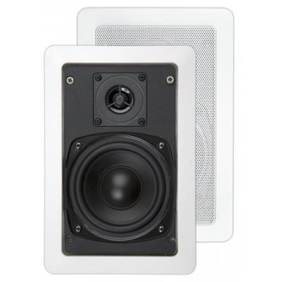 Paire d'enceintes encastrables rectangulaires 80 watts blanches, Artsound DC301