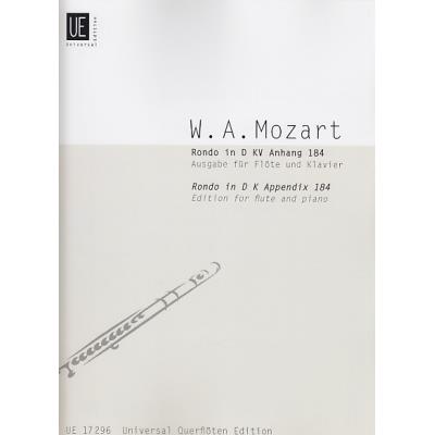 Partitions classique UNIVERSAL EDITION MOZART W.A. - RONDO KV ANH. 184 - FLUTE ET ORCHESTRE Flûte traversière