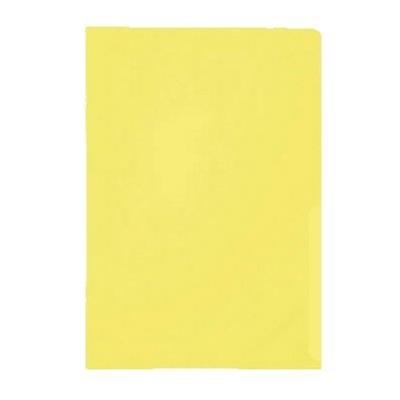 Elba - chemise a4 jaune, ouverture en décalé à droite et en haut, en pp épaisseur  0,12 mm. contenu  100 pièces (m980712 jau)