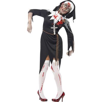 Déguisement zombie religieuse femme Halloween  Large