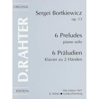Partitions classique SIMROCK BORTKIEWICZ S. - 6 PRELUDES OP.13 - PIANO Piano