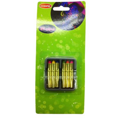 6 Crayons gras fluo UV taille unique