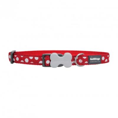 Meilleurs prix pour Red dingo - collier design pour chien - rouge pois blancs - s