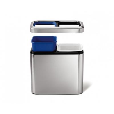 Poubelle de recyclage étroite ouverte 10/10L