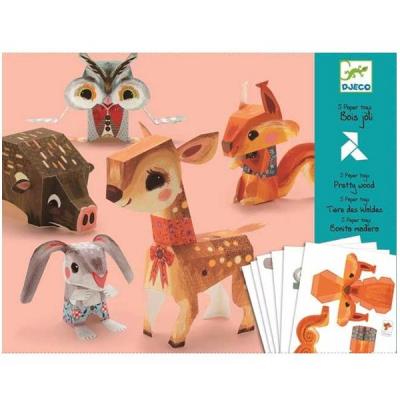 Pliage collage papier les animaux Jeu de loisirs créatifs Djeco Enfants 9 à 15 +