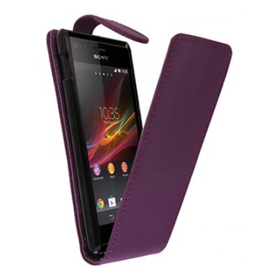 Etui violet à rabat avec fermeture magnétique pour
