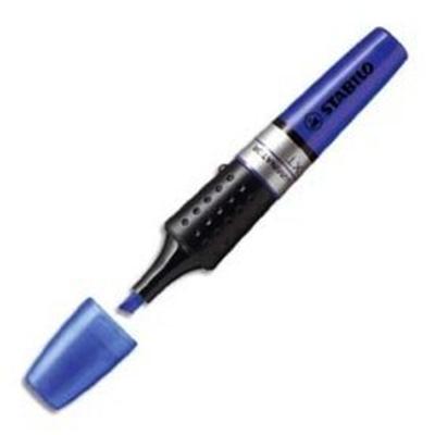 STABILO - surligneur LUMINATOR, bleu royal pointe biseautée, largeur de tracé: 2,0 - 5,0 mm, ne sèche pas même si on oublie de remettre le capuchon, encre à base