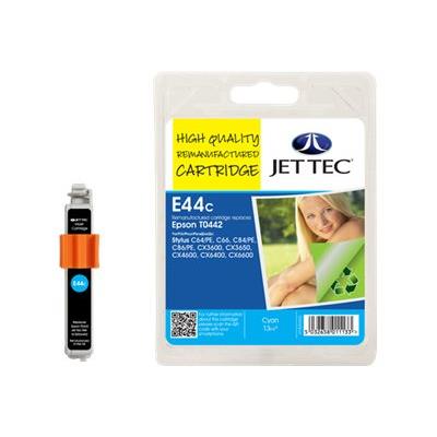 Jet Tec E44C - cyaan - gereviseerd - inktcartridge (alternative for: Epson T0442)