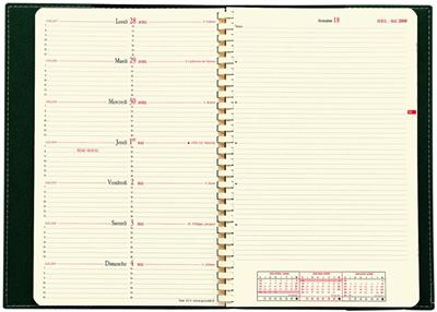 Agenda semainier de bureau Impala noir Note 24 S 16 x 24 - 2010