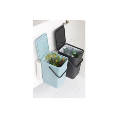 Poubelle BRABANTIA Built-in Bin Sort & Go 2x16L Mint & Grey